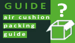 Air cushion packing guide