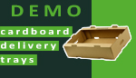 Cardboard delivery trays