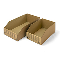 Corrugated storage bins