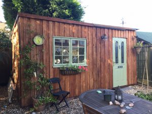 Man cave made out of recycled pallets 1