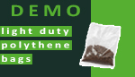 Light duty polythene bags