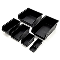 Plastic nestable pick bins