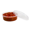 Small plastic pot with salsa dip - Thumbnail